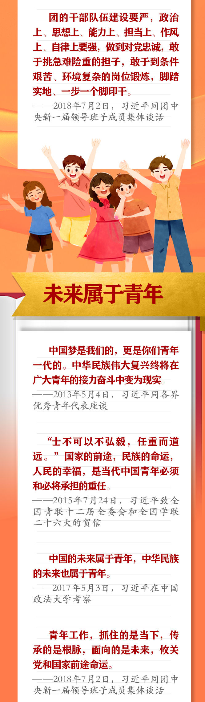 手繪長(zhǎng)卷 | 共青團(tuán)員們，總書(shū)記這些話要牢記