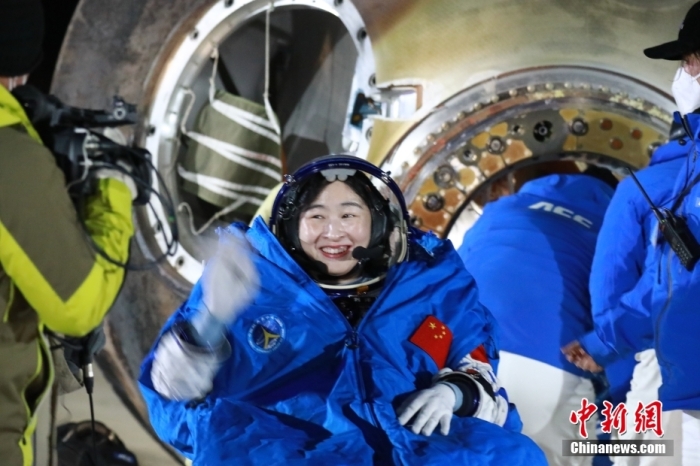 圖為航天員劉洋。孫海英 攝