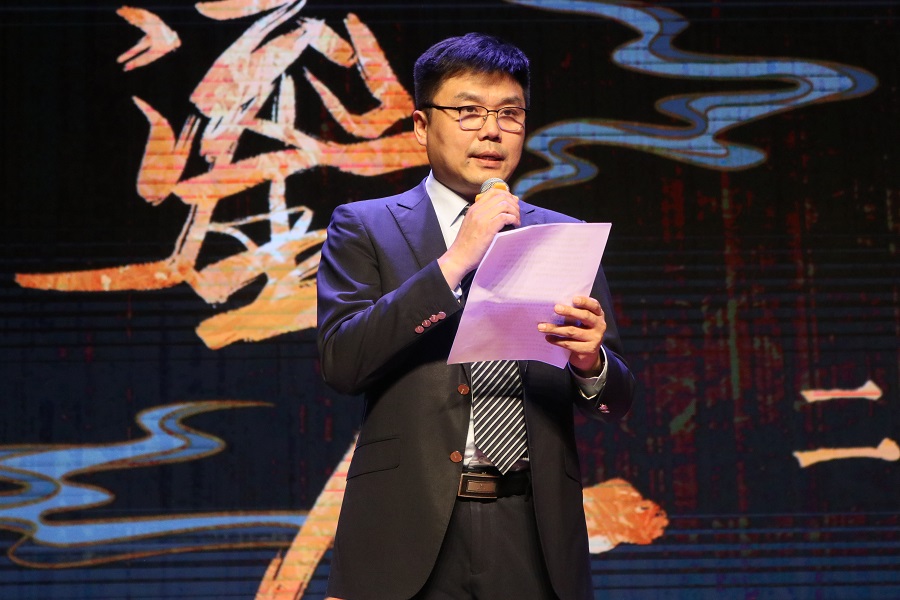北京外國語大學(xué)黨委常委、副校長趙剛在活動現(xiàn)場講話。主辦方供圖