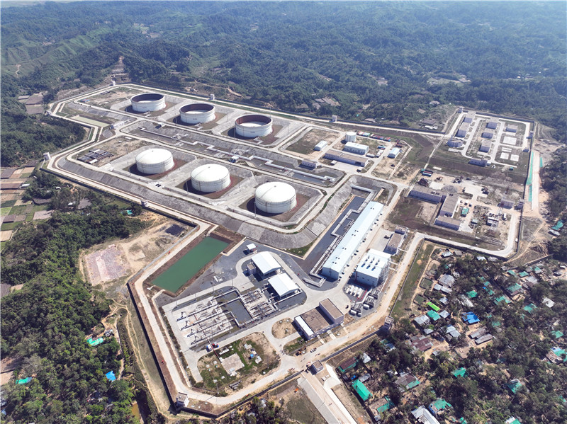 孟加拉國首個海陸一體化超大型石油儲運工程——單點系泊及雙線管道工程。中石油管道局供圖。