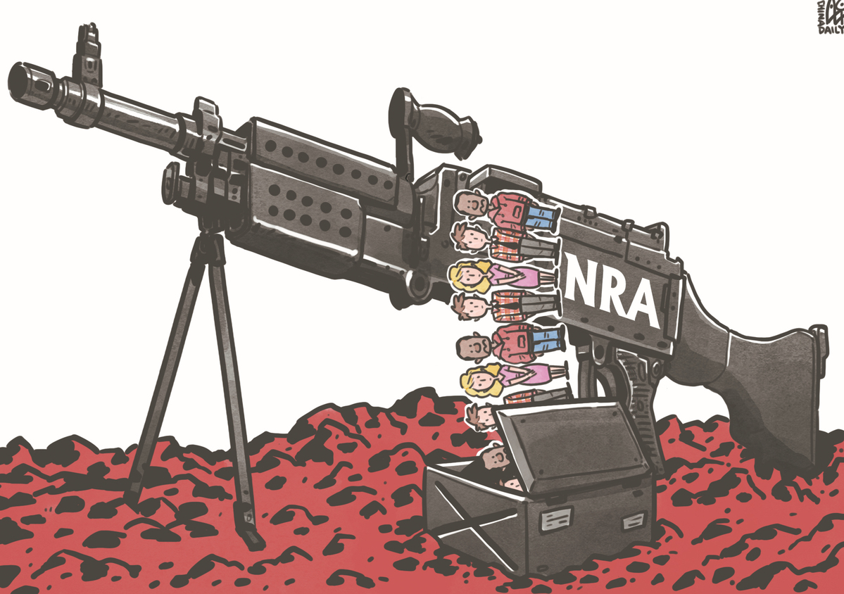 NRA成為推行槍支管控背后最大的阻力。（來源：中國(guó)日?qǐng)?bào) 作者：蔡艨）