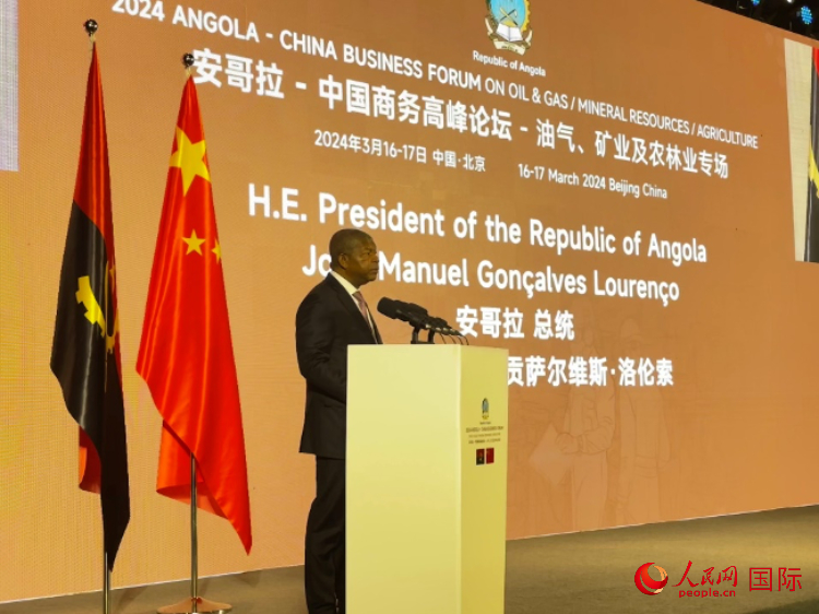 安哥拉總統(tǒng)若昂·曼努埃爾·貢薩爾維斯·洛倫索。人民網(wǎng)記者 張榮攝