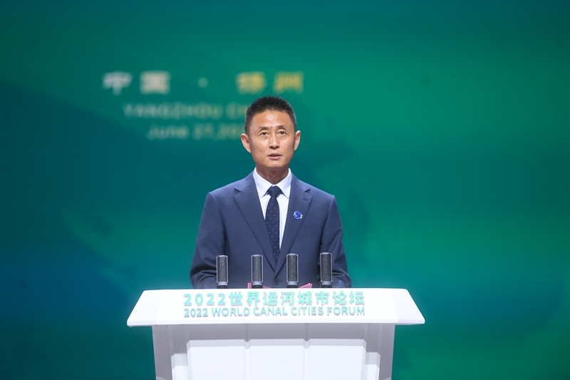 江蘇省文化和旅游廳副廳長李川在大會(huì)上致辭。邵丹攝