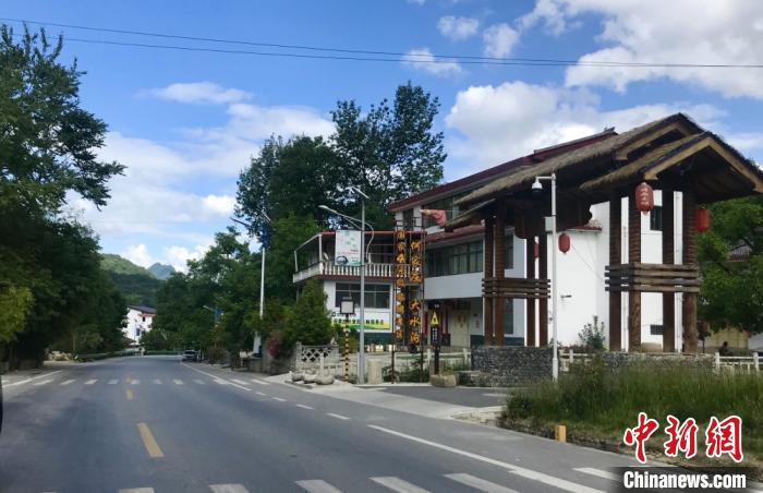 2020年6月10日，隴南康縣王壩鎮(zhèn)境內的美麗鄉(xiāng)村一隅，道路干凈整潔，房屋風格古樸。(資料圖) 閆姣 攝