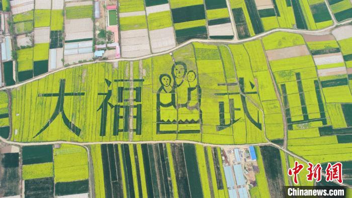 2019年4月，天水武山縣萬畝鄉(xiāng)村油菜花海。(資料圖) 何海瑞 攝