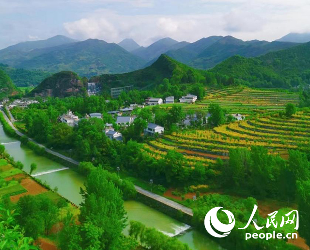 陜西商洛漫川關(guān)鎮(zhèn)民宿群。人民網(wǎng) 王麗攝