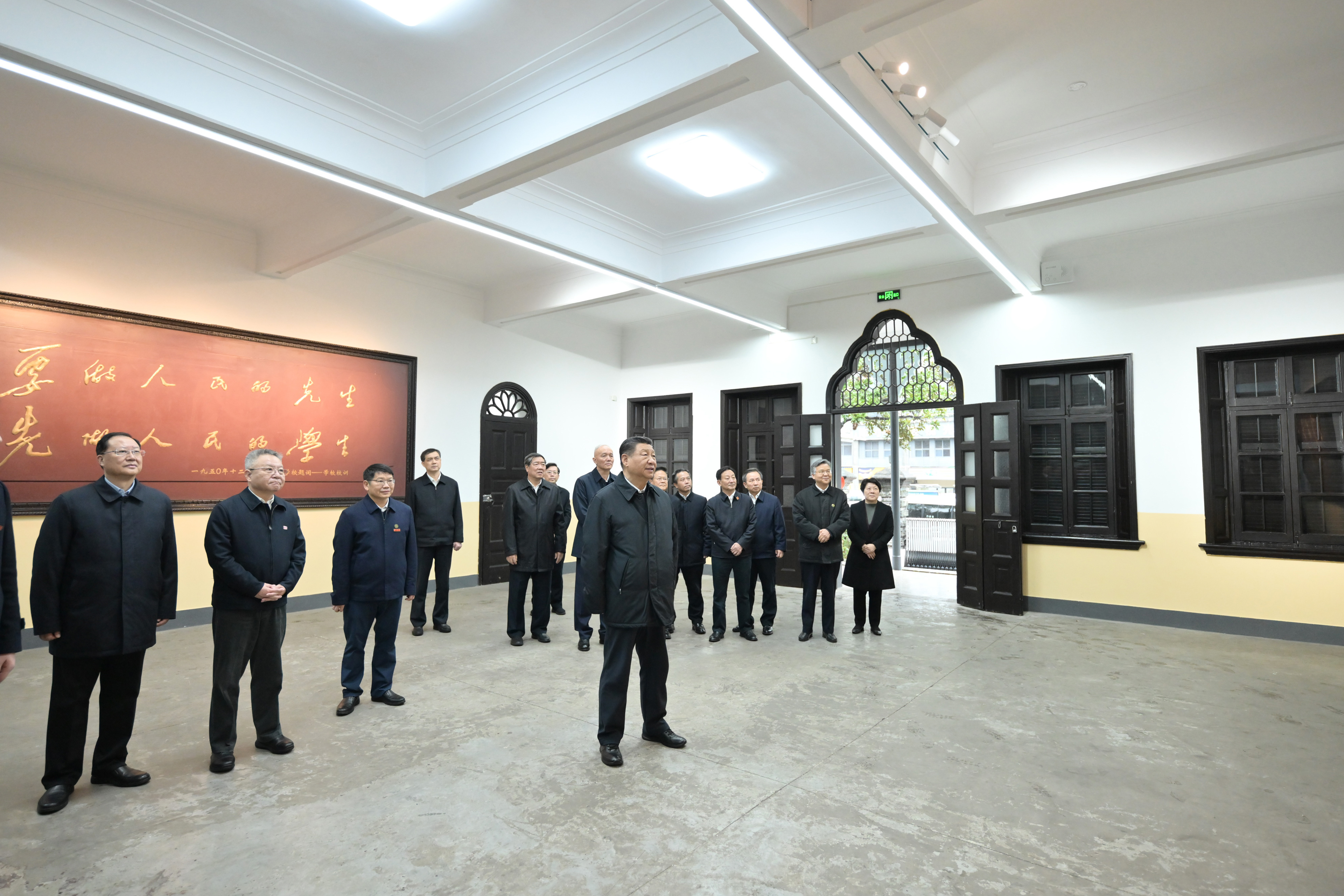 3月18日，習(xí)近平總書記在湖南第一師范學(xué)院（城南書院校區(qū)）考察。