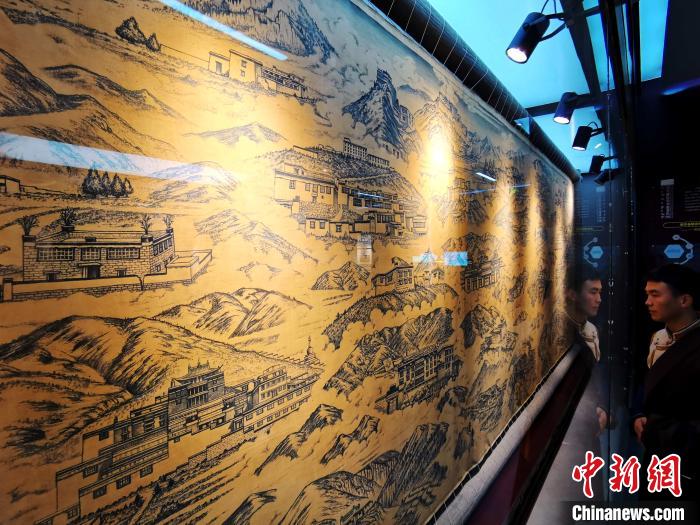 圖為歷代藏醫(yī)藥學(xué)教育機(jī)構(gòu)展示。　張?zhí)砀?攝
