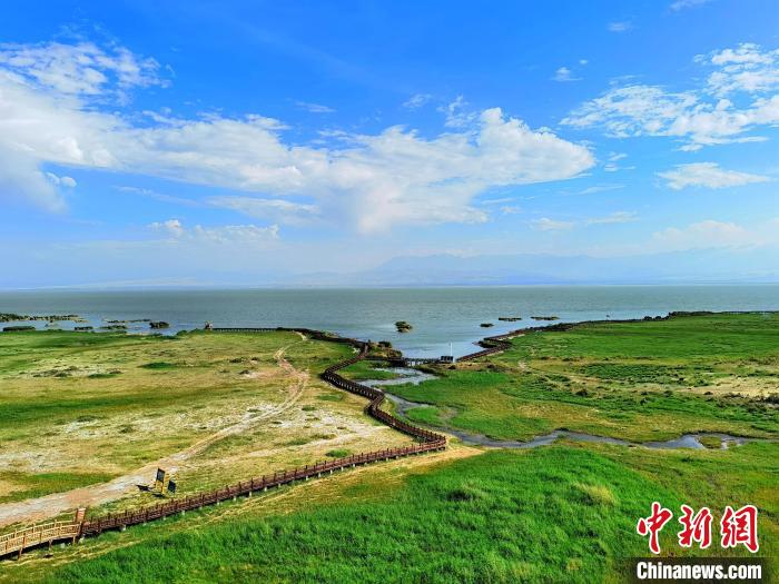 圖為航拍都蘭湖國家濕地公園?！∑钤鲚?攝