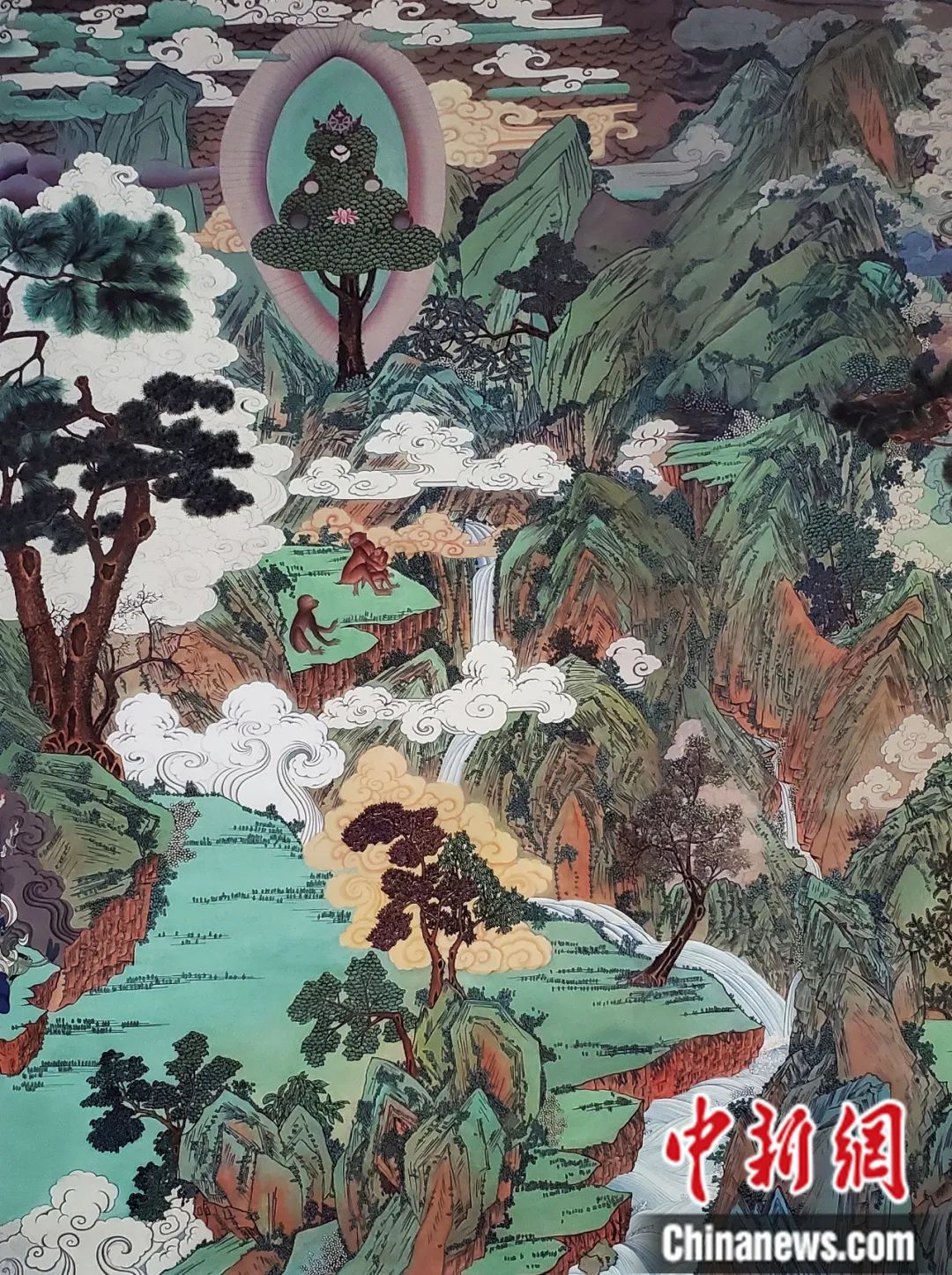 臨摹、補(bǔ)繪的青海瞿曇寺壁畫。受訪者 供圖