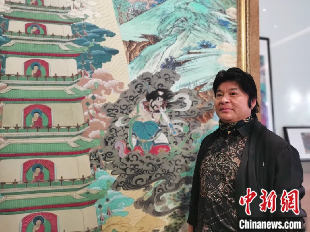 國家一級美術(shù)師劉觖。張?zhí)砀?攝