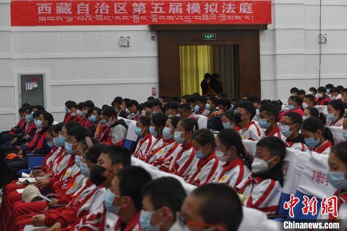 圖為西藏自治區(qū)第五屆模擬法庭現(xiàn)場?！∝暩聛硭?攝