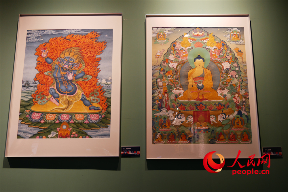 唐卡藝術(shù)作品。人民網(wǎng) 韋衍行攝